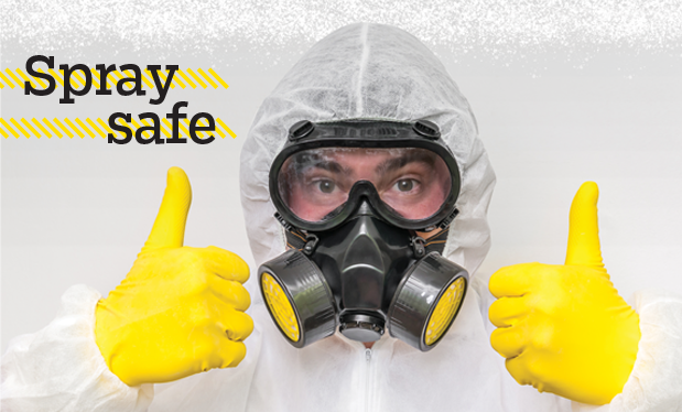 Spray safe - Proper PPE keeps workers safe during SPF roofing projects