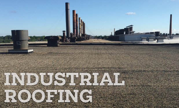 Industrial roofing - Nations Roof of Ohio demonstrates safety skills on Alcoa 