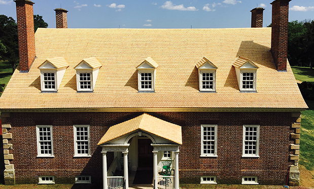 A declaration of roofing - Ruff Roofers restores Gunston Hall's roof to 1755 specifications 