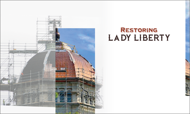 Restoring Lady Liberty - Charles F. Evans helps renovate Bradford County Courthouse