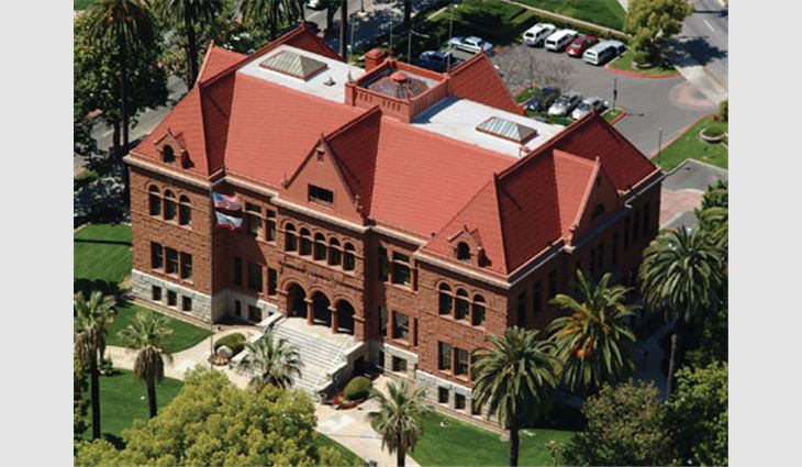 Old Orange County Courthouse, Santa Ana, Calif., was built in 1901.