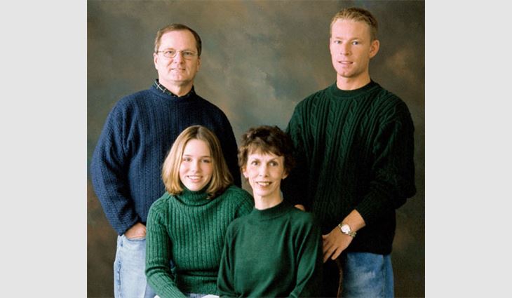 Houck with his wife, Patti, and children, Gary and Kara Ayn.