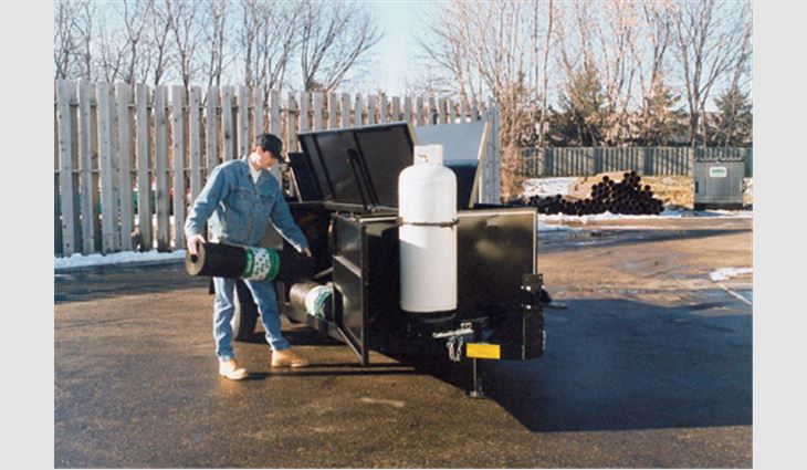 Garlock's repair kettle helps contractors keep job sites clean.