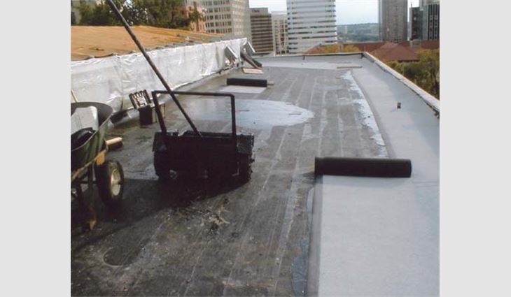 Whitley/Service Roofing & Sheet Metal installed Johns Manville modified bitumen roof systems.