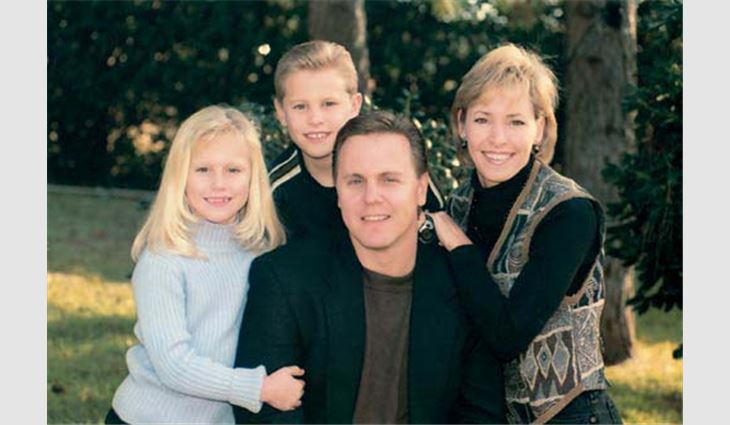 Sterrett with his daughter, Stephani; son, Grayson; and wife, Sherri.