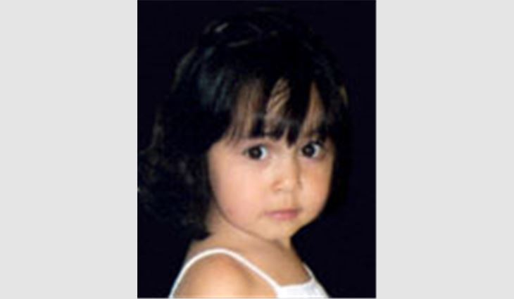 Elizabeth Jimenez, 3, has been missing from her Rifle, Colo., home since June 2002.  She may be with her noncustodial father in Mexico.