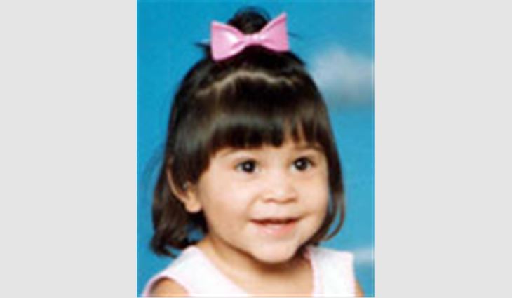 Miriam Ivethe Salas, 3, may be in the company of her father in Los Angeles or Mexico.  She has been missing from Montclair, Calif., since February 2002.