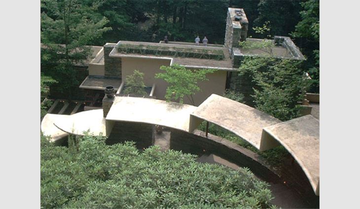 Frank Lloyd Wright designed Fallingwater as a series of cantilevers, or supporting shelves.