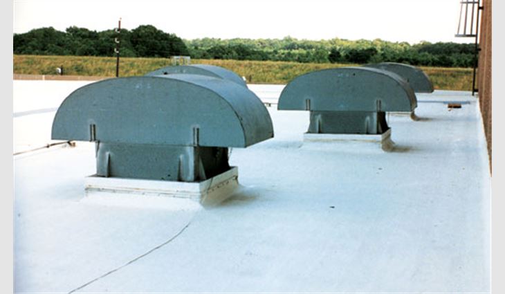 Acrylic coatings can provide an attractive, durable finish for smooth bituminous roof systems.