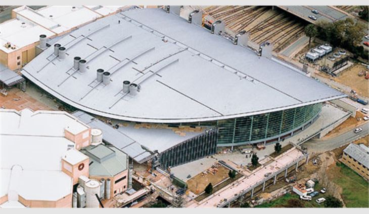 Chadwick Technology Property Ltd., Forestville, New South Wales, Australia, roofed the expansion section of the Adelaide Convention Center.
