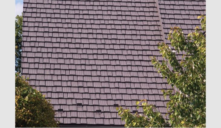 Residential metal roof systems are lightweight. Typical weights run from about 45 pounds per square for aluminum shingles and shakes to 150 pounds per square for stone-coated steel shakes and tiles.
