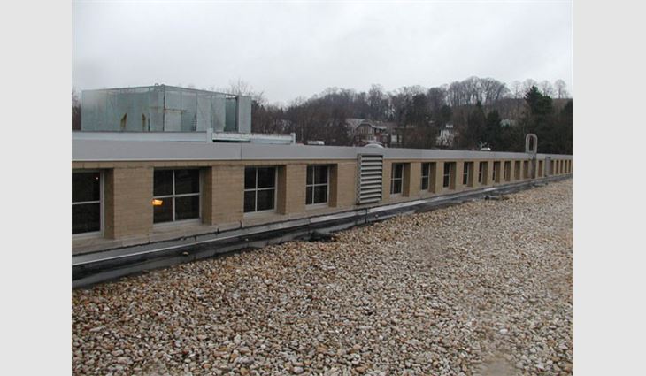 The building's existing roof assembly was topped with an EPDM membrane and river ballast.