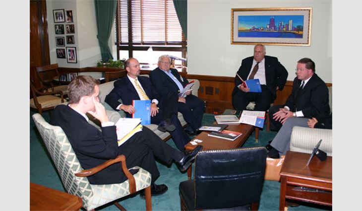 NRCA members from Illinois meet with an assistant to Sen. Dick Durbin (D-Ill.).