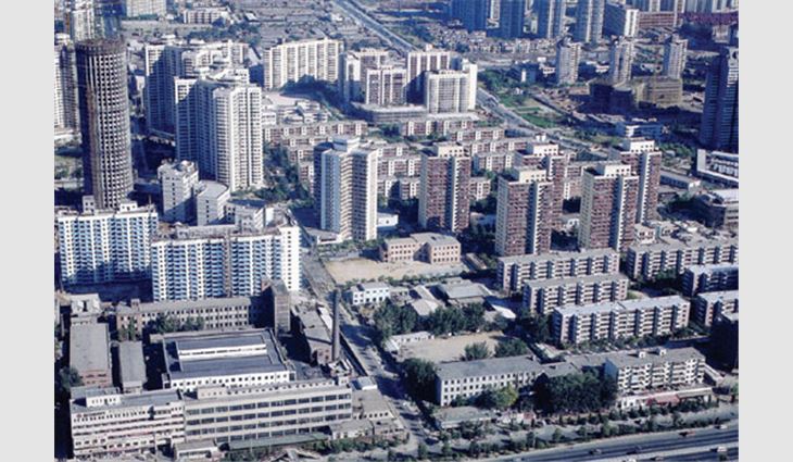 A typical urban residential area in China