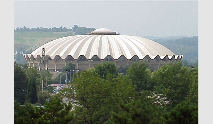 The finished coliseum roof.