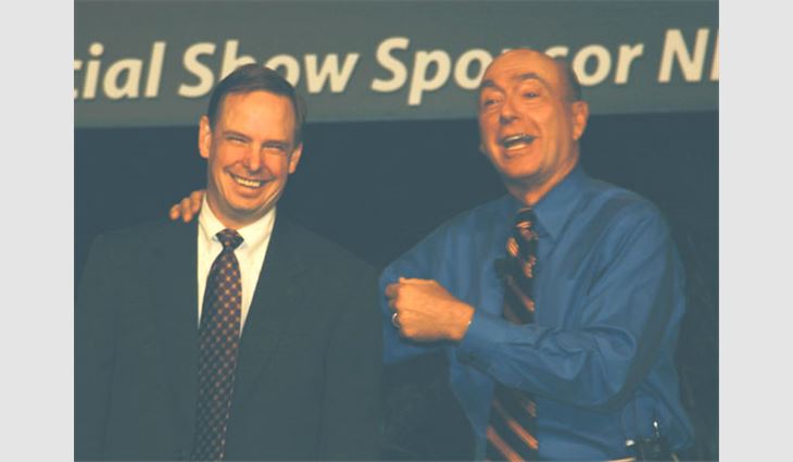 Sports personality Dick Vitale makes fun of NRCA President Dane Bradford, president of Bradford Roof Management, Billings, Mont., and explains how to make one's dreams come true.
