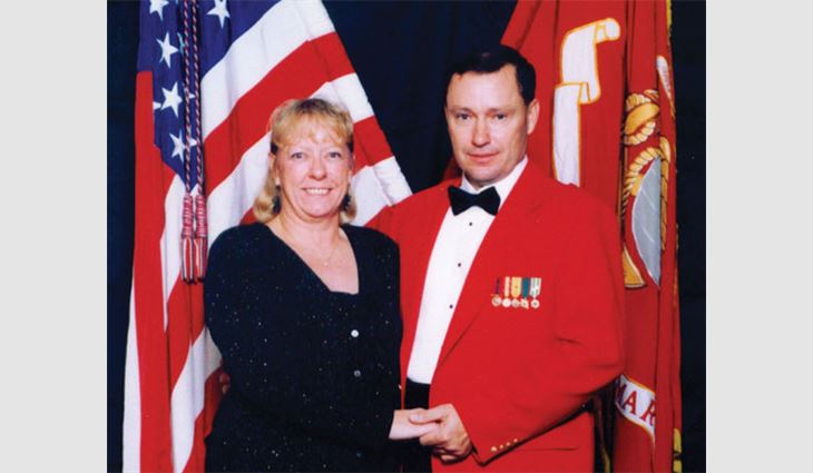 W. Douglas "Doug" Fields, principal and senior vice president of Certified Roofing Systems & Contracting Corp., Bladensburg, Md., with his wife, Laurel. 
