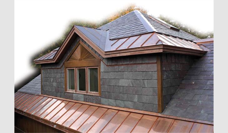 The new slate roof system replaced a cedar roof system.
