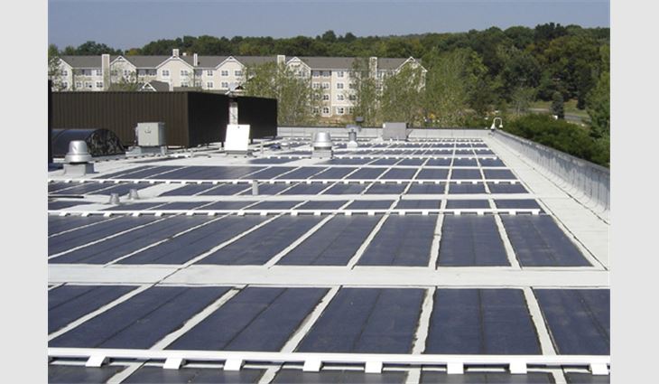 The completed solar-integrated panel roof system
