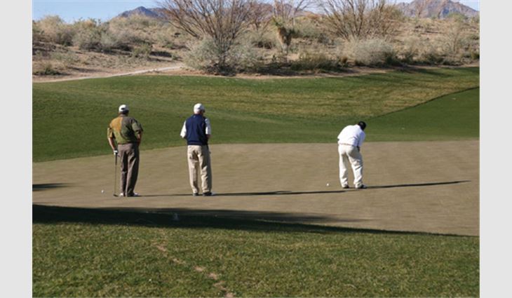 NRCA members participate in the ROOFPAC golf tournament at Primm Valley Country Club.