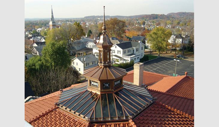 The cupola on the First United Methodist Church, Lancaster, Ohio.
