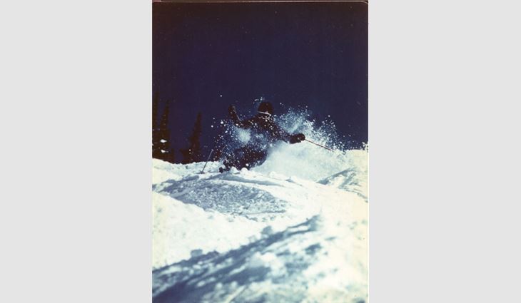 Gaulin, skiing in Snowbird, Utah, in 1978
