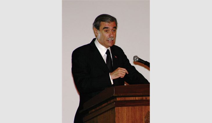 U.S. Commerce Secretary Carlos Gutierrez speaks to NRCA's board of directors.