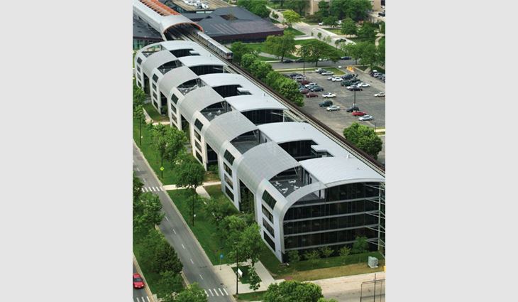 The Illinois Institute of Technology, Chicago, boasts a cool metal roof.
