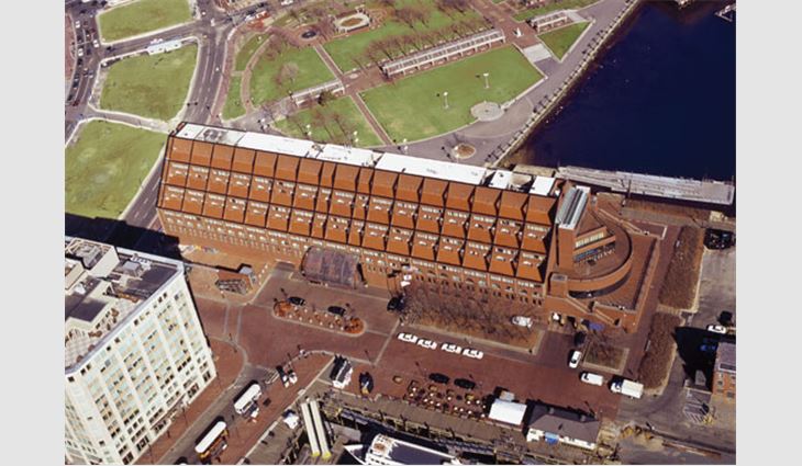The roof system of the Boston Marriott® Long Wharf hotel was recycled.