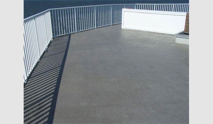 One of the individual roof areas that doubles as a sun deck