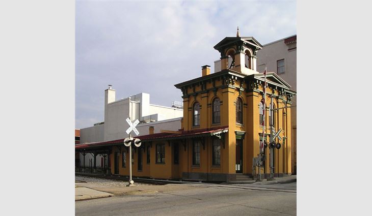 Donald B. Smith Roofing Inc., Hanover, Pa., installed a new roof on a historical railroad station 
