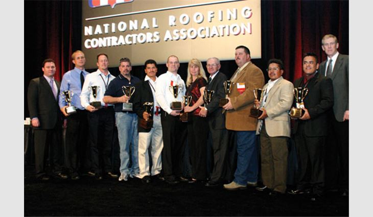 The Roofing Industry Alliance for Progress presented its MVP Awards to 10 outstanding roofing workers.