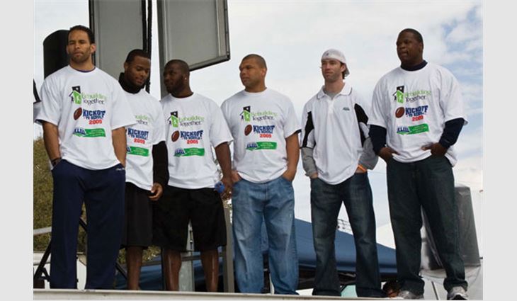 NFL players participate in Rebuilding Together's 2009 Kickoff to Rebuild event in Tampa, Fla.