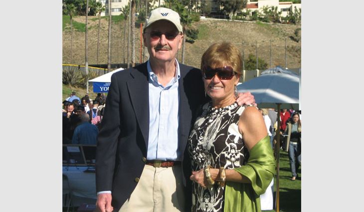 Sykes with his wife Debbie