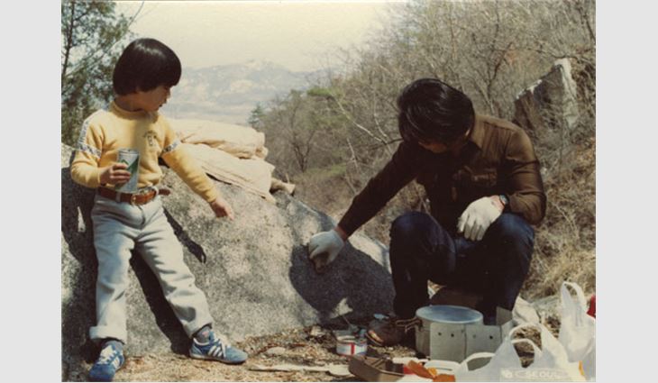 Lee lived in a mountainous area of South Korea.