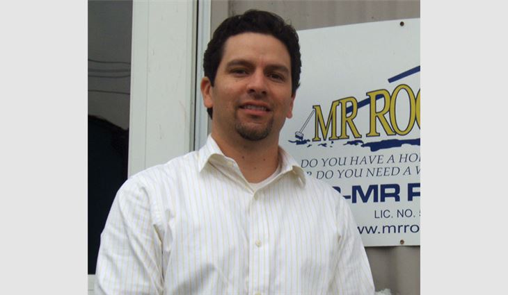 Carlos Rodriguez, president of Mr. Roofing Inc., South San Francisco, Calif.