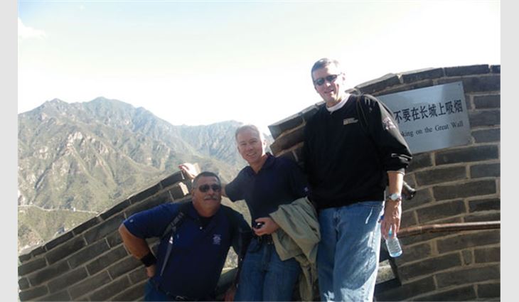 Allen, former NRCA President Rob McNamara and NRCA Executive Vice President Bill Good visiting China in 2009 for China Roofing & Waterproofing 2009