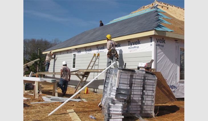 DaVinci Roofscapes donated its Bellaforté Villa roof tiles to be installed on this home constructed for wounded veterans returning from Iraq.