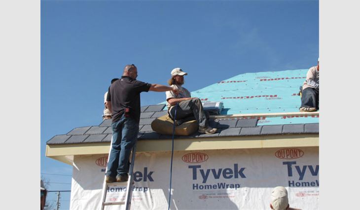 DaVinci Roofscapes donated its Bellaforté Villa roof tiles to be installed on this home constructed for wounded veterans returning from Iraq.