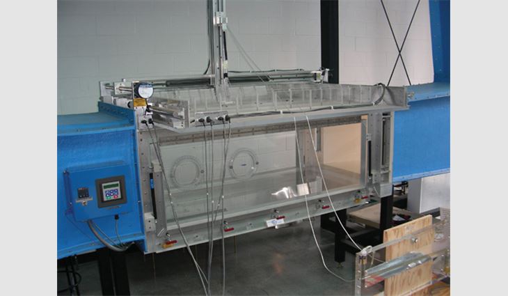 SIUE's wind tunnel test specimen bed