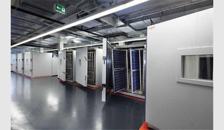 Climate control chambers at UL's new PV testing facility in Frankfurt, Germany