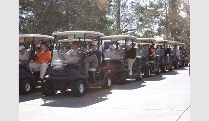 Participants in ROOFPAC's golf tournament
