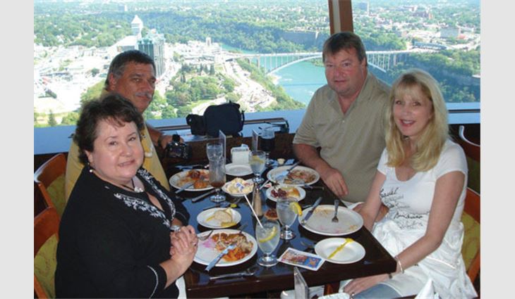 Kent and JoAnna with Allen Lancaster and his wife, Donnie, at Niagara Falls in Ontario