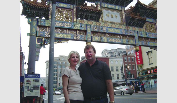 Kent and JoAnna in Chinatown in Washington, D.C., during NRCA's Fall Committee Meetings