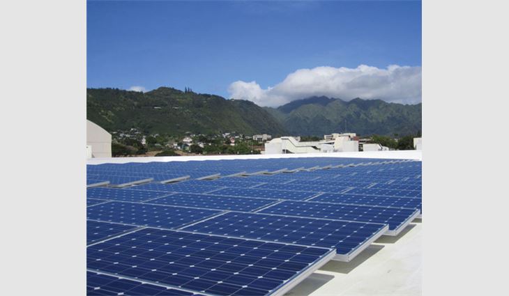 The cultural center's new PV roof system is estimated to generate about 160,669 kWh of electricity during the first year.