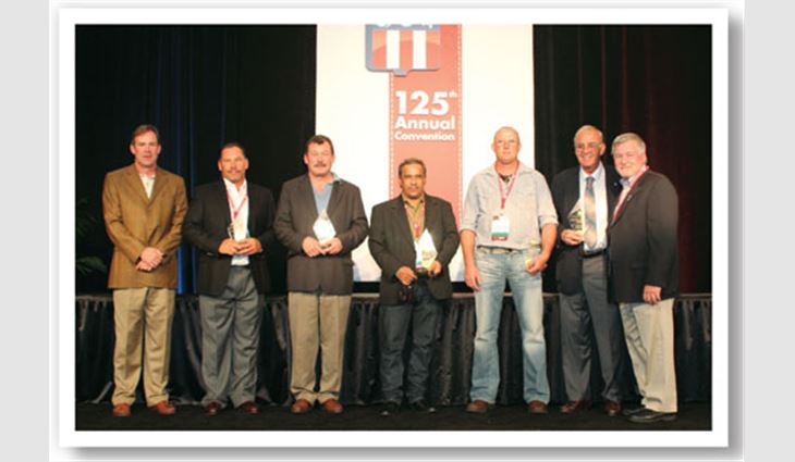 MVP Award winners with Alliance President Will Fort (far left) and MVP Task Force Chairman Tim Rainey (far right)