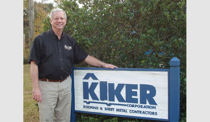 McCrory in front of his company, Kiker Corp., Mobile, Ala.