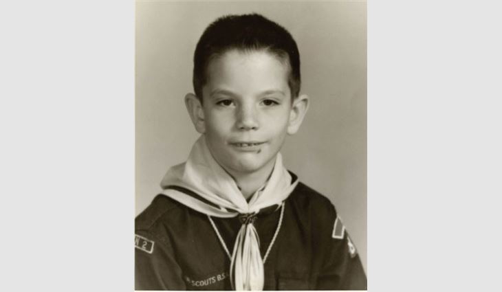 Seven-year-old McCrory as a Cub Scout