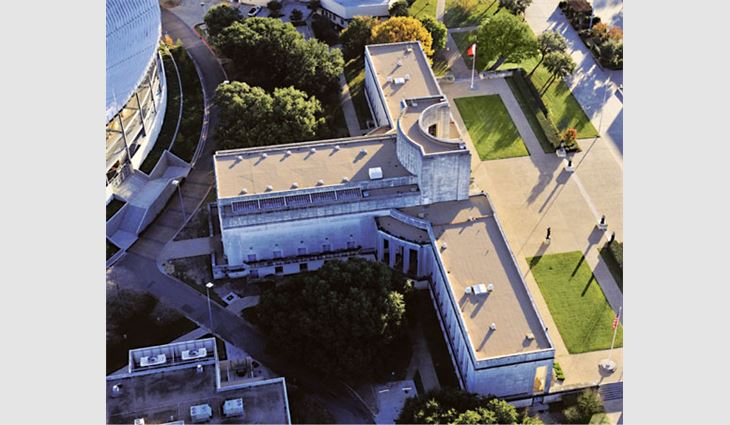 Aerial view of Hall of State 