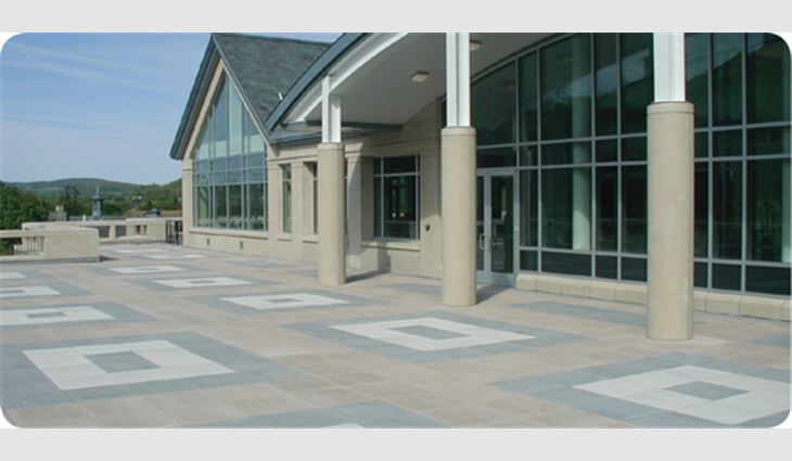 Pavers, another form of ballast, are aesthetically pleasing and can add usable space to a facility.